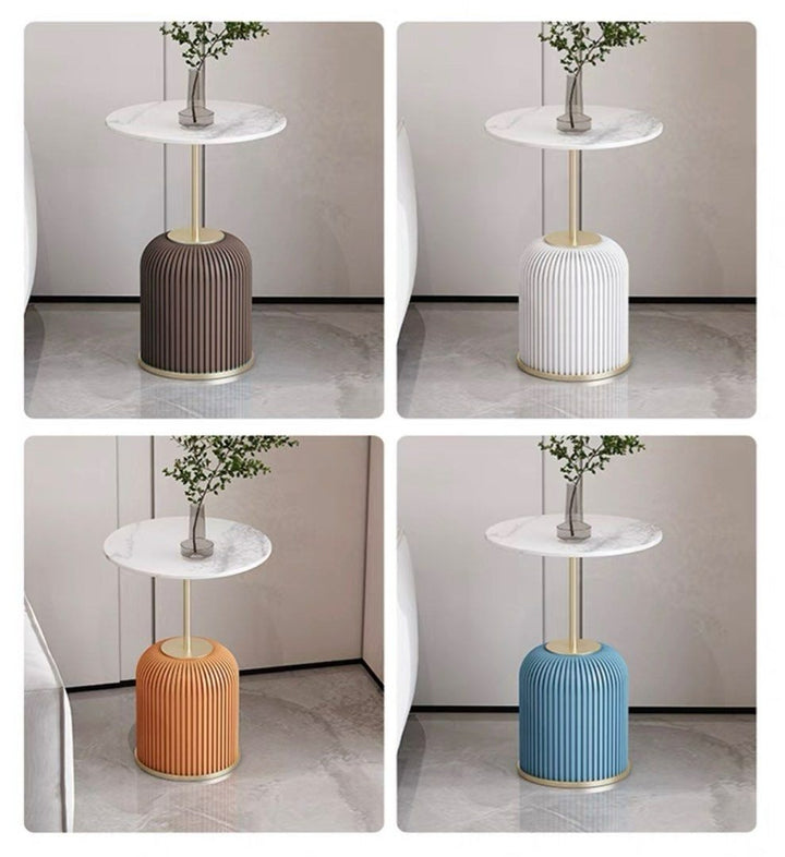 FREYSA Modern Round Sintered Stone Coffee Table