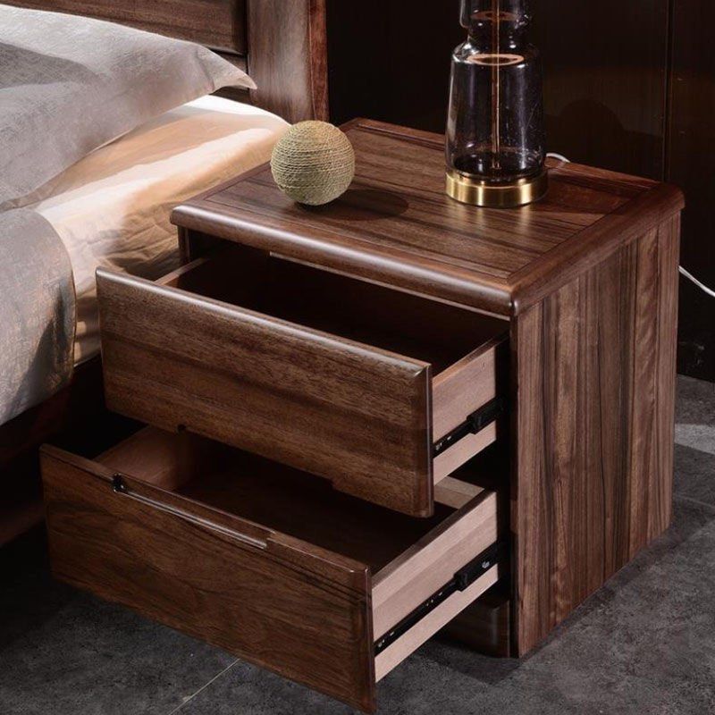 MUZU Japandi Bedside Table