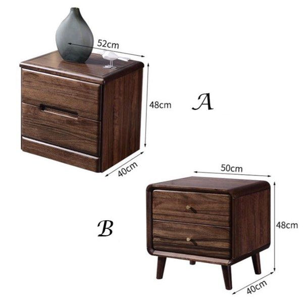 MUZU Japandi Bedside Table