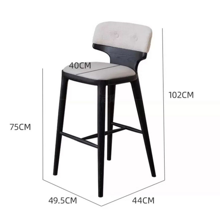 ASTRA Modern Solid Wood Bar Stool