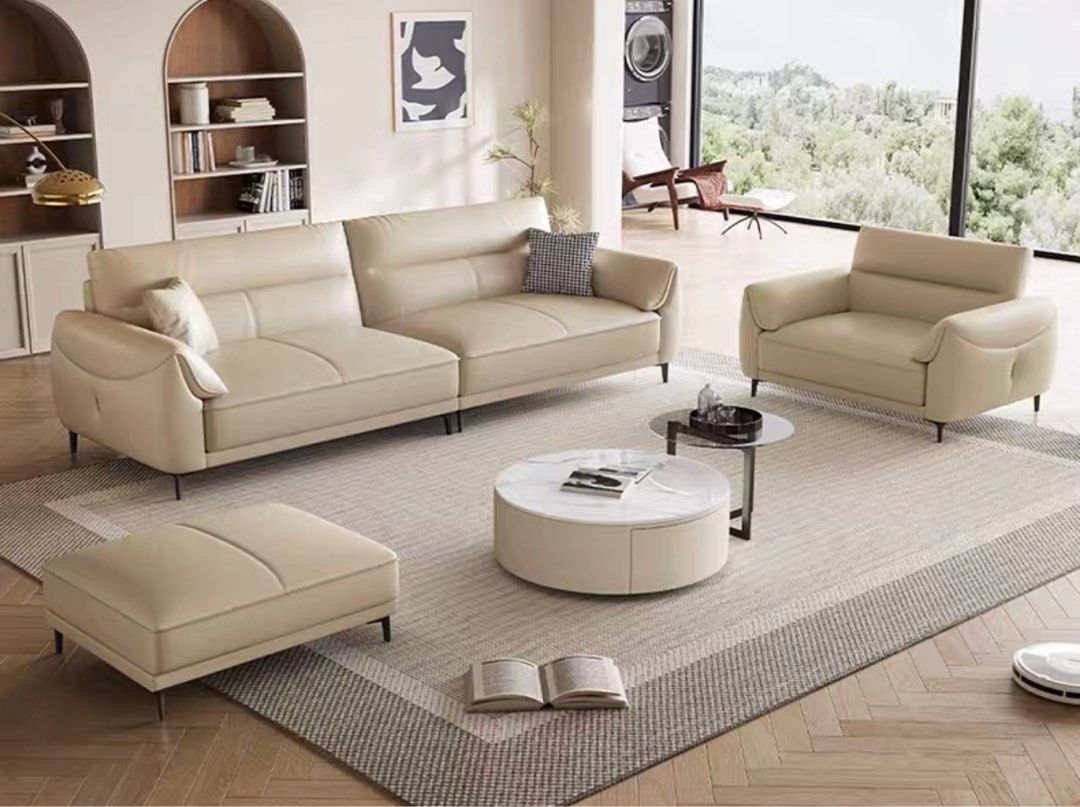 DIVERNO Modern Italian Leather Sofa