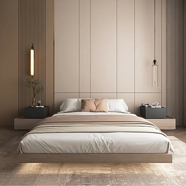 NEURE Modern Floating LED Bedframe
