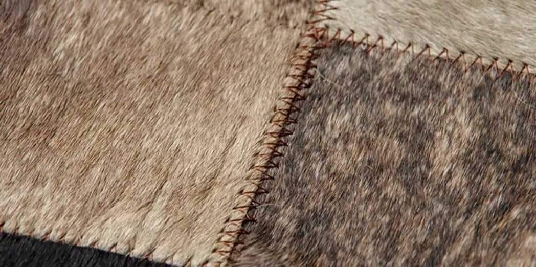 LUCIUS Modern Cowhide Leather Rug