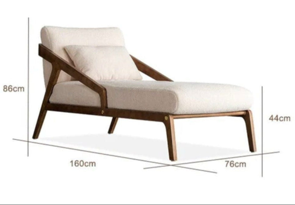 SABINE Plush Chaise