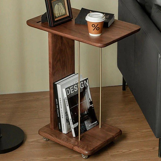 ELISABETH Solid Wood Table with Wheels