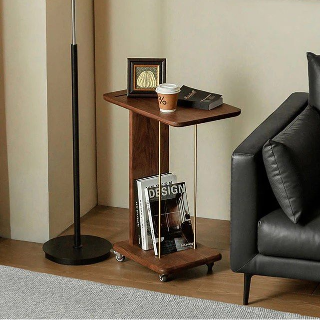 ELISABETH Solid Wood Table with Wheels