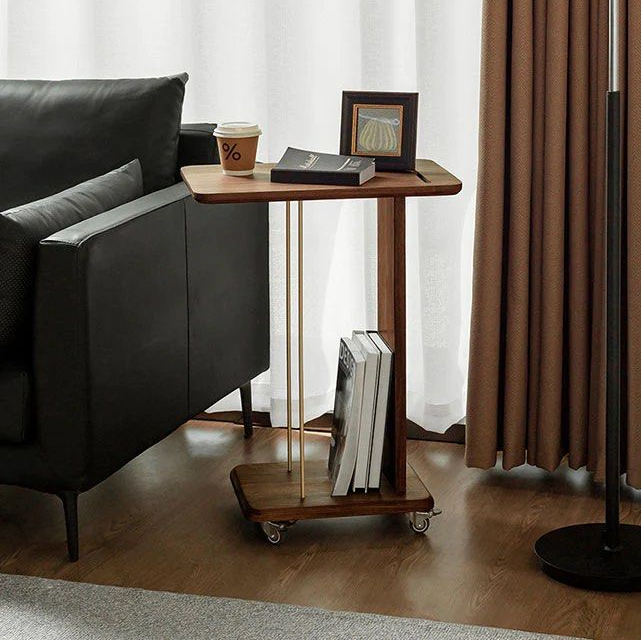 ELISABETH Solid Wood Table with Wheels