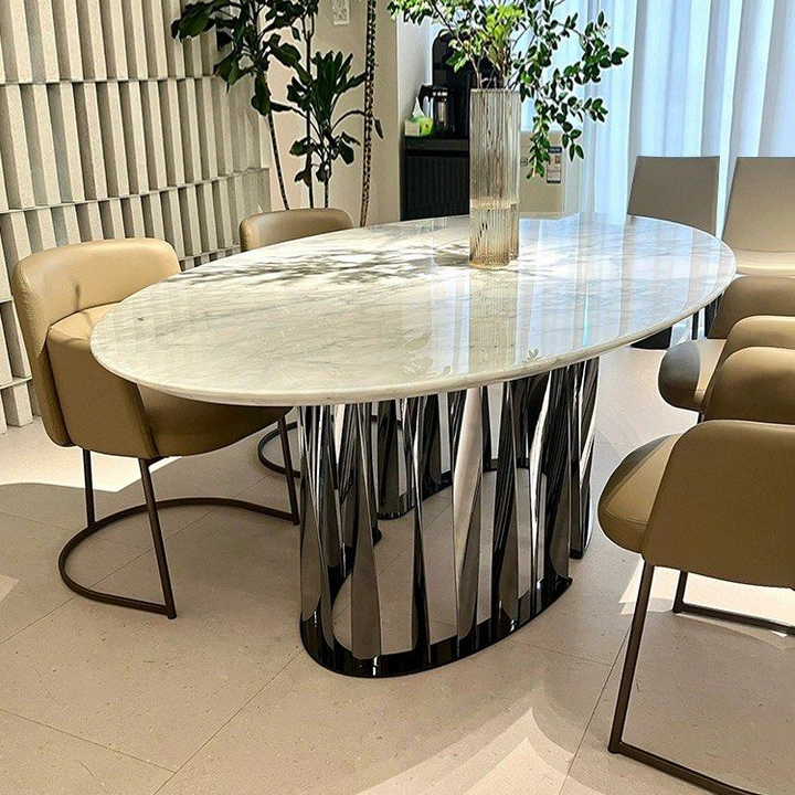 NORRIS Modern Marble Dining Table