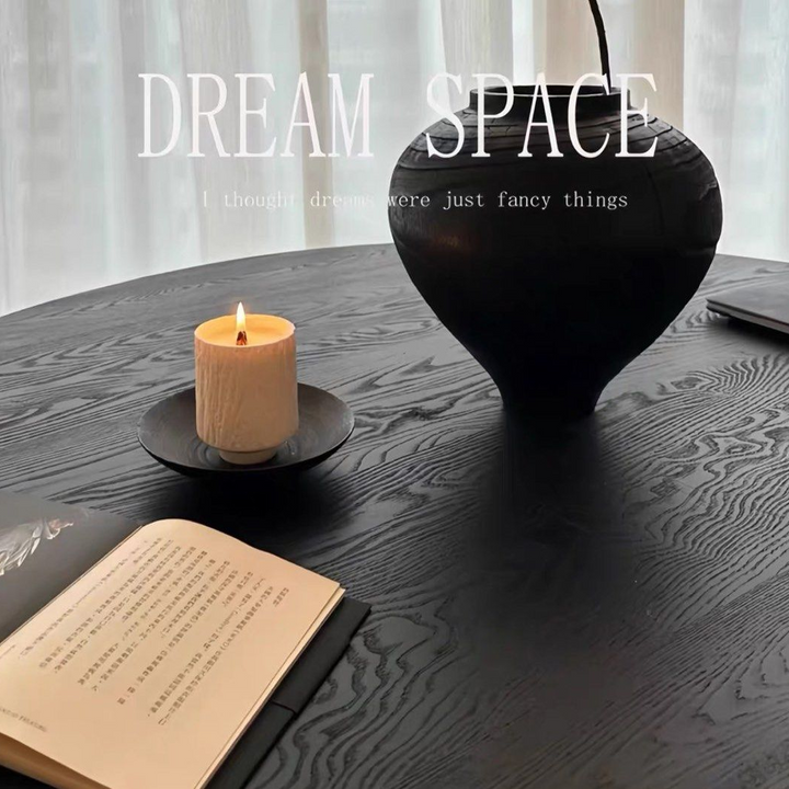 SELENE Modern Solid Wood Round Dining Table