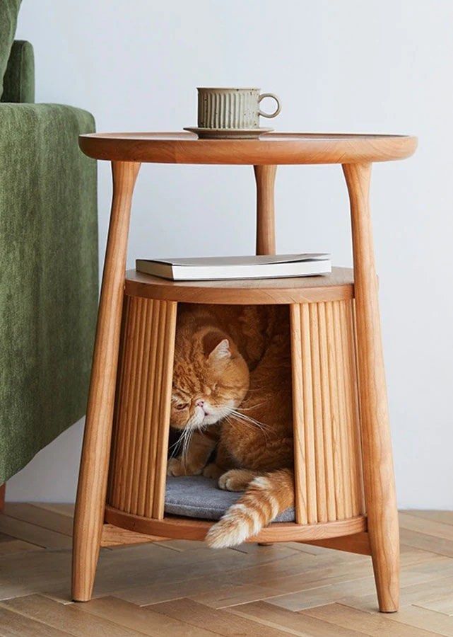 LINDA Solid Wood Side Table