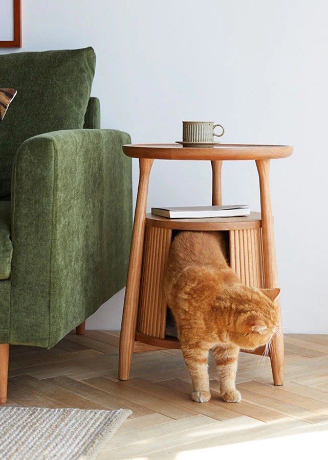LINDA Solid Wood Side Table