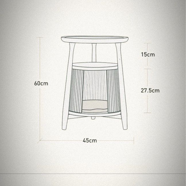 LINDA Solid Wood Side Table