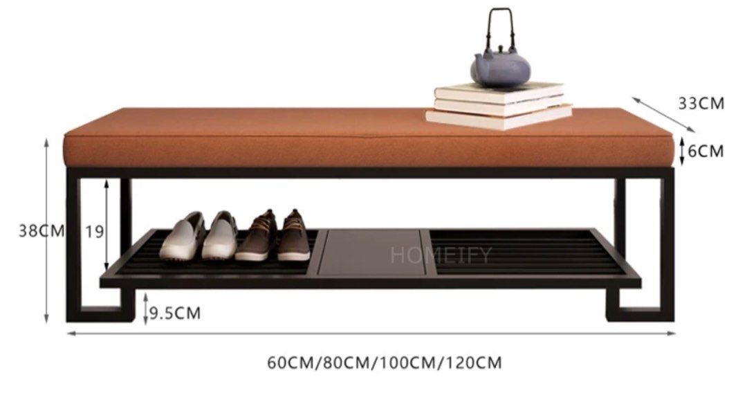 CERYS Modern Shoe Bench