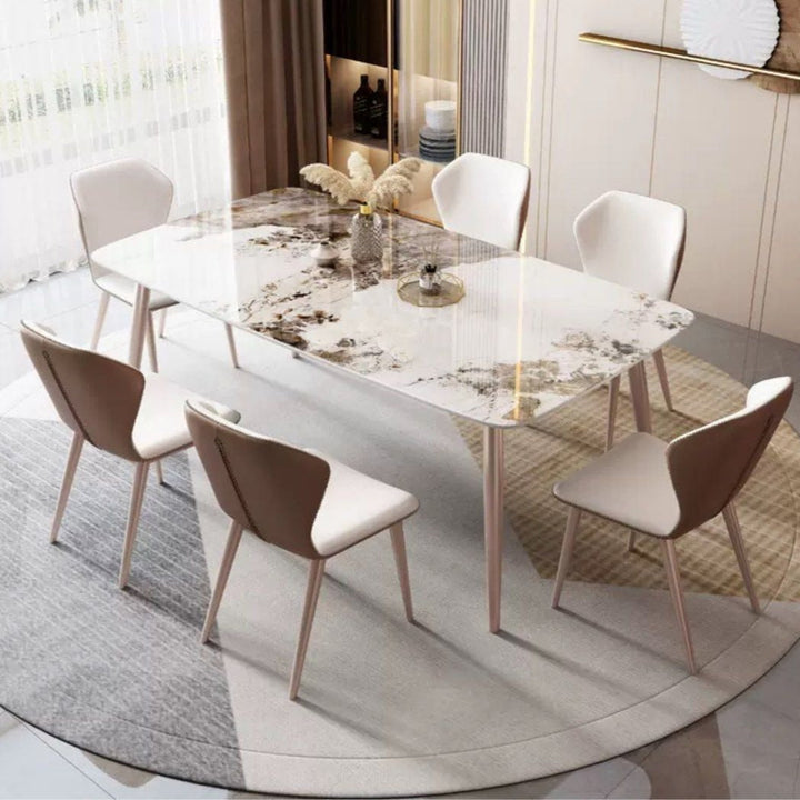RAHMAN Modern Marble Dining Table & Chairs
