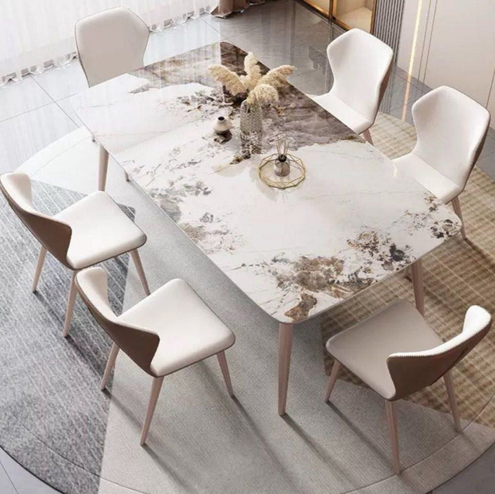 RAHMAN Modern Marble Dining Table & Chairs