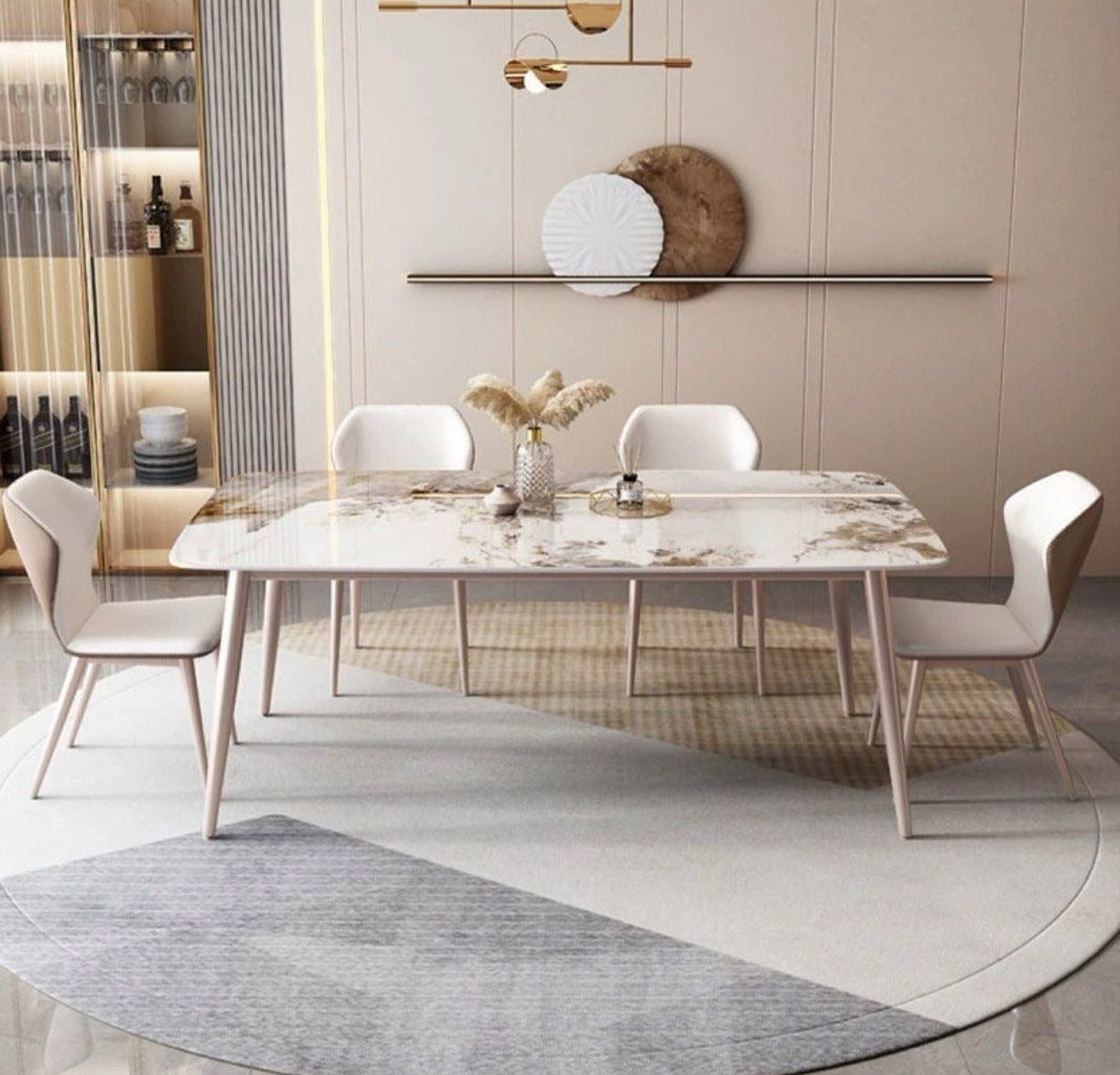 RAHMAN Modern Marble Dining Table & Chairs