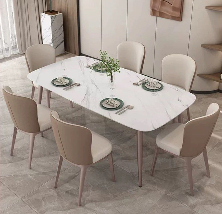 RAHMAN Modern Marble Dining Table & Chairs