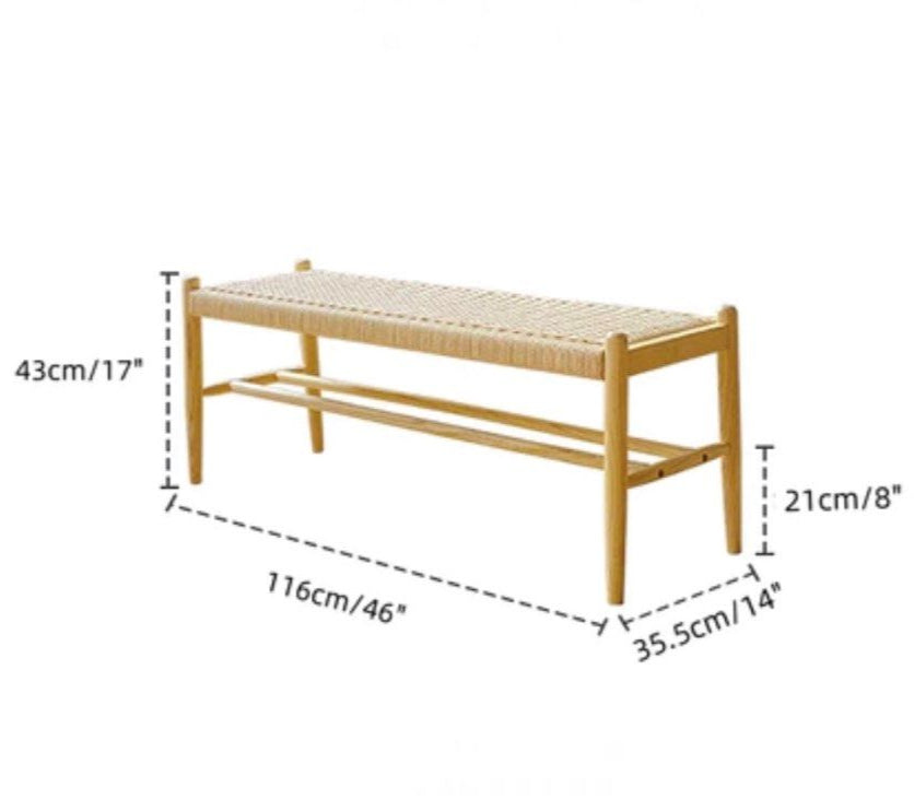 TYBALT Modern Rattan Bench