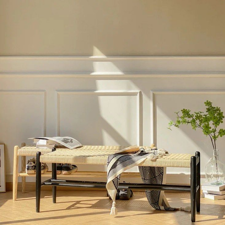 TYBALT Modern Rattan Bench