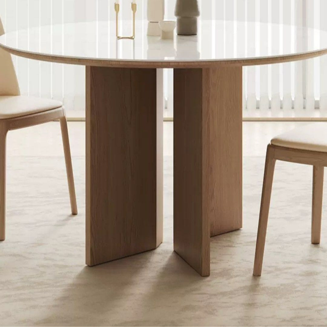 TAKAYAMA Japandi Solid Wood Round Dining Table