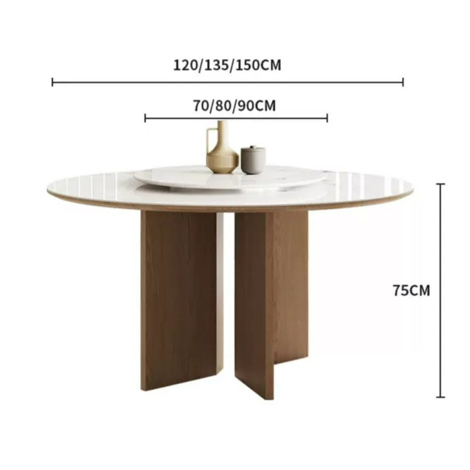 TAKAYAMA Japandi Solid Wood Round Dining Table