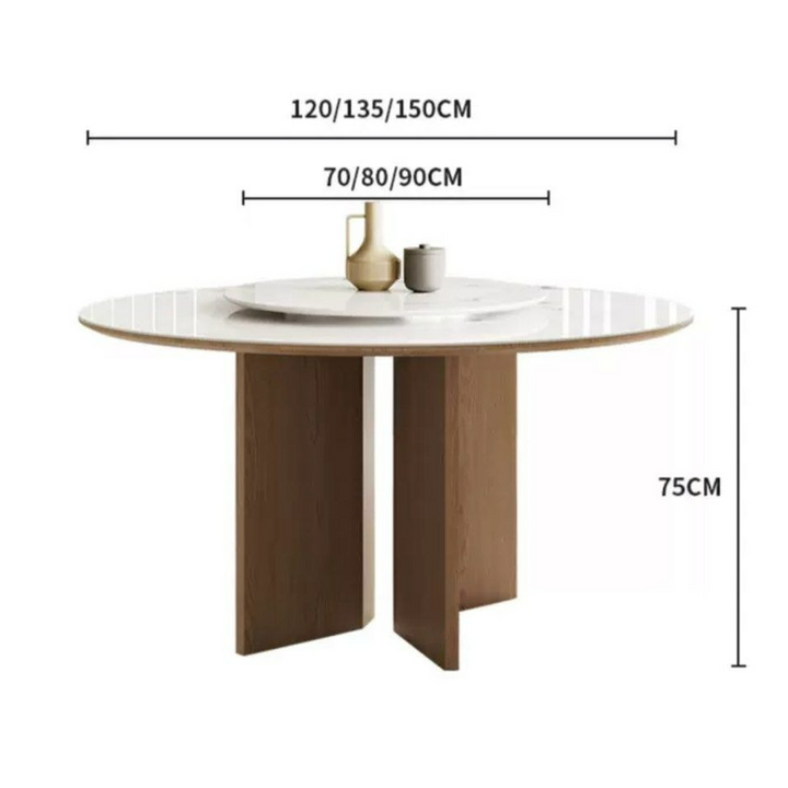 TAKAYAMA Japandi Solid Wood Round Dining Table