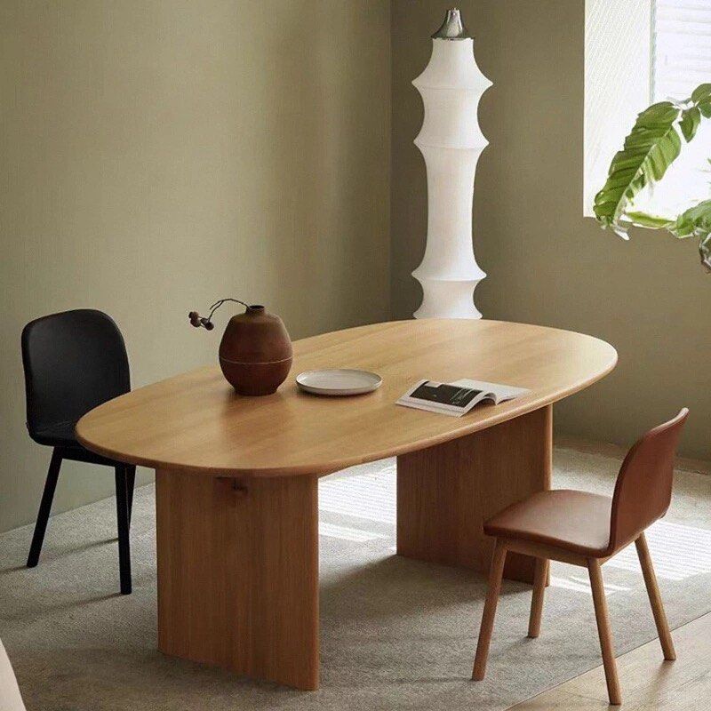 OREI Modern Solid Wood Dining Table