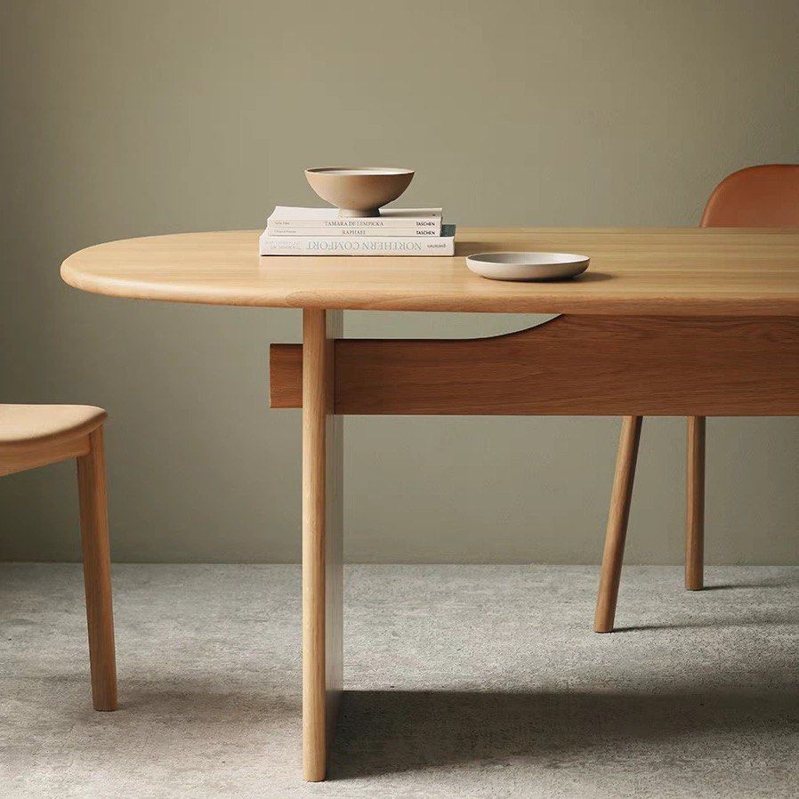 OREI Modern Solid Wood Dining Table