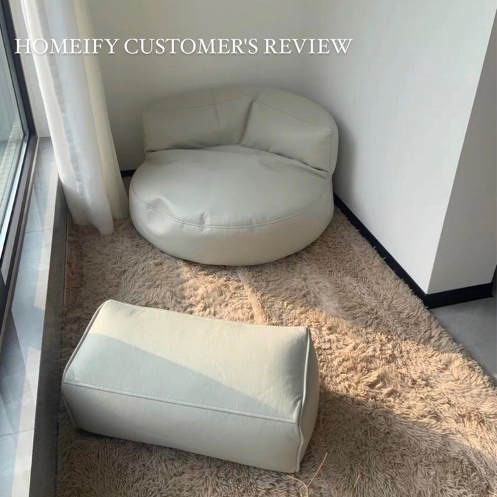 ORO Minimalist Bean Bag with Ottoman