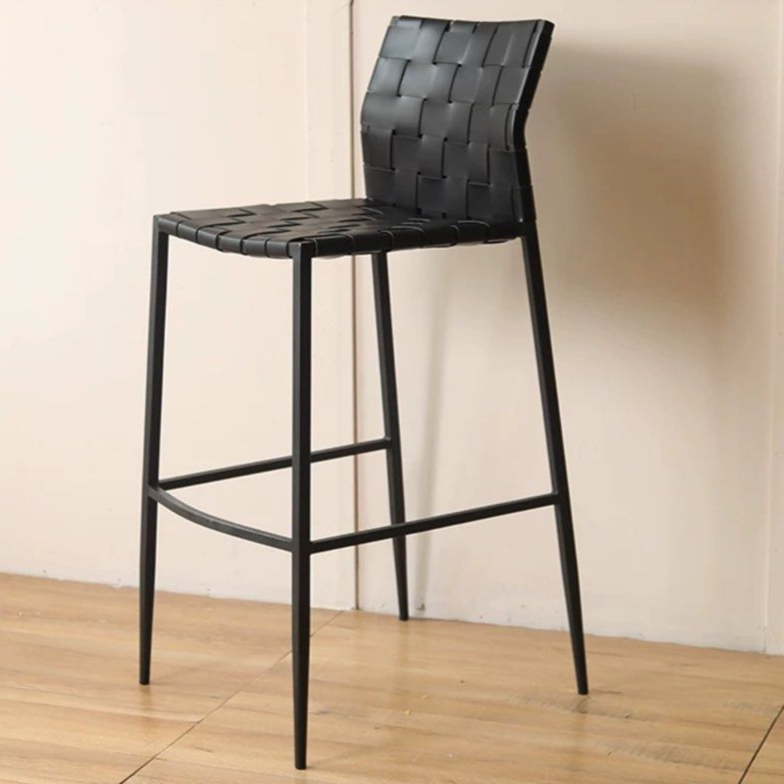 GAURE Modern Saddle Leather Bar Stool