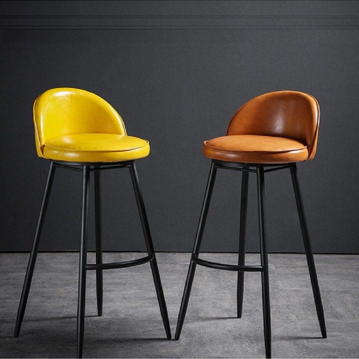 BELMINA Modern Leather Bar Stool