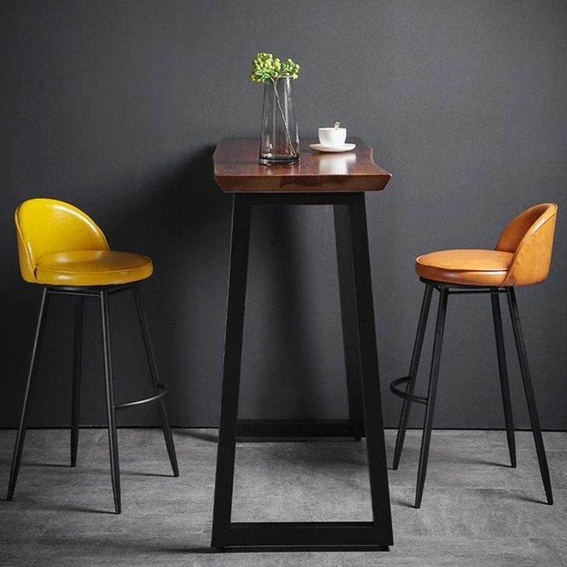 BELMINA Modern Leather Bar Stool