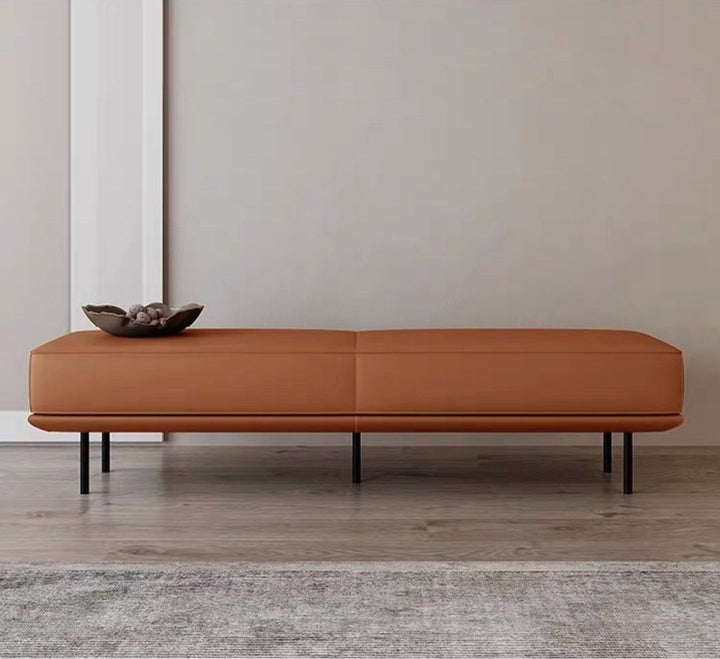 ELIO Modern Leather Bench