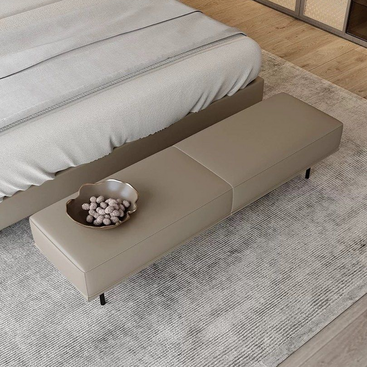 ELIO Modern Leather Bench
