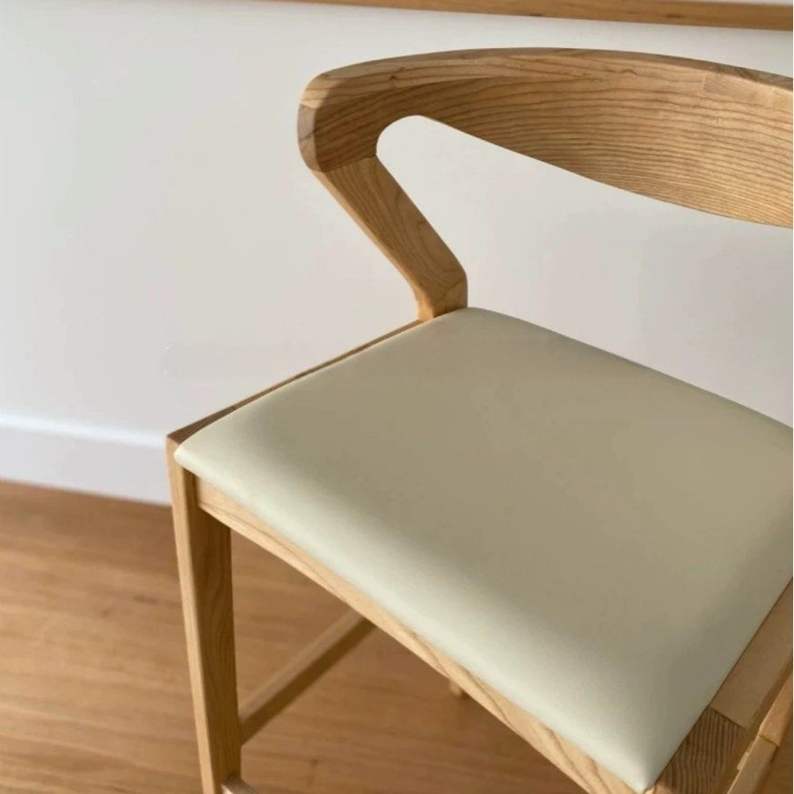 EMA Modern Solid Wood Bar Stool