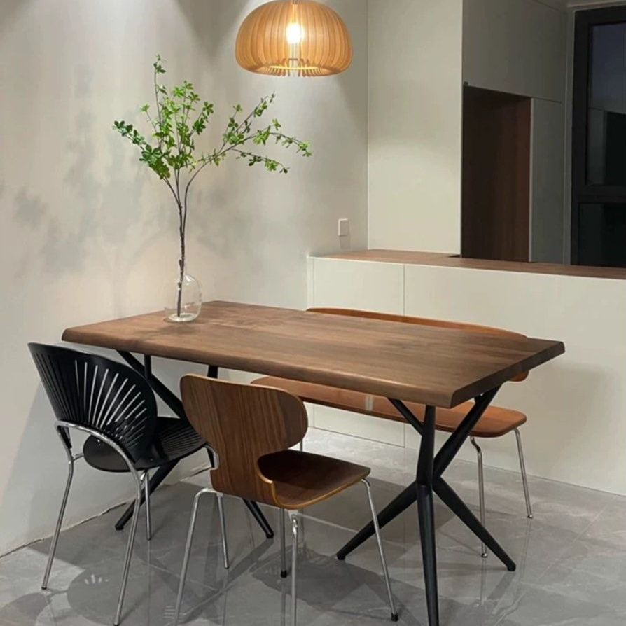 HEARNS Rustic Soljd Wood Dining Table