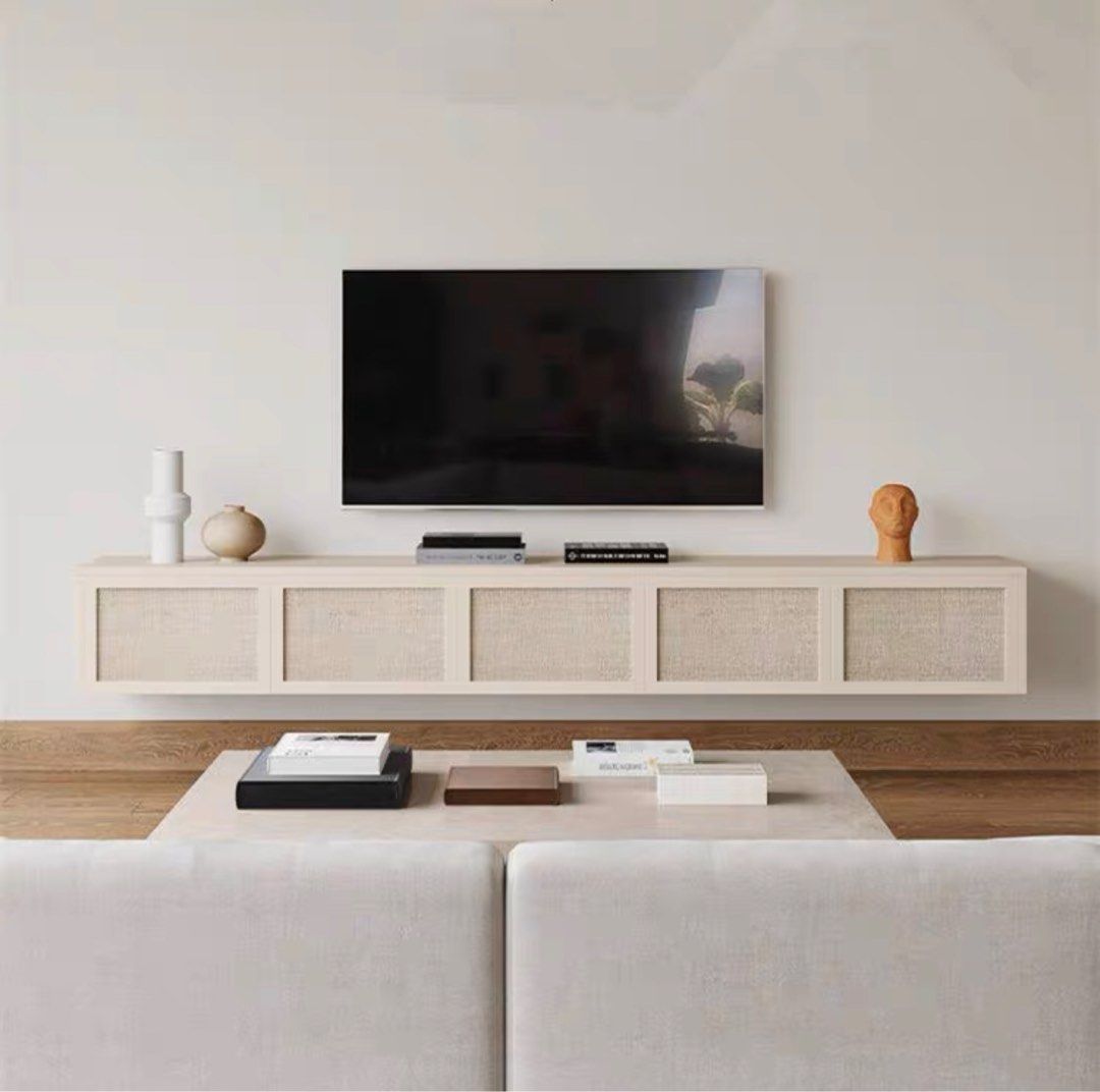 ZEDDO Rattan Floating TV Console