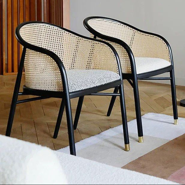 KHERCI Mid-Century Rattan Dining Chair