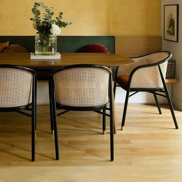 KHERCI Mid-Century Rattan Dining Chair