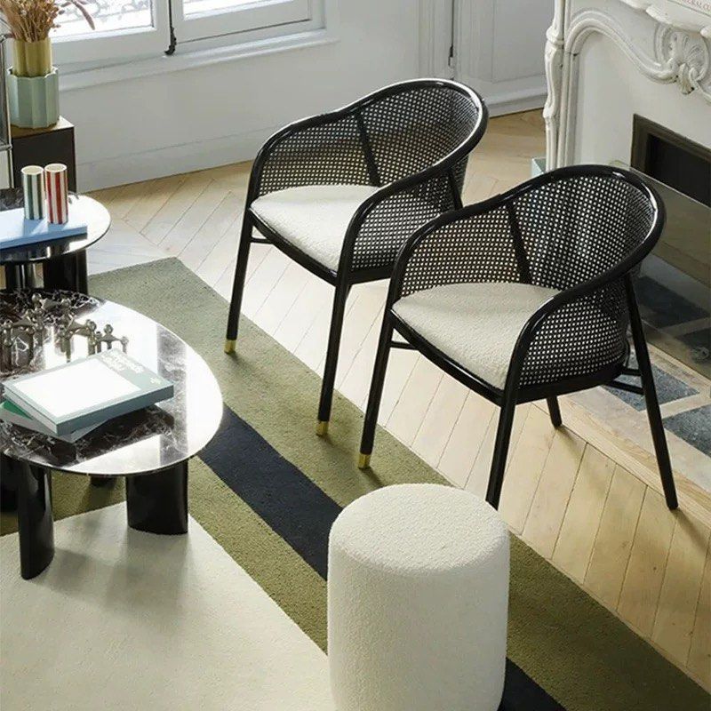 KHERCI Mid-Century Rattan Dining Chair
