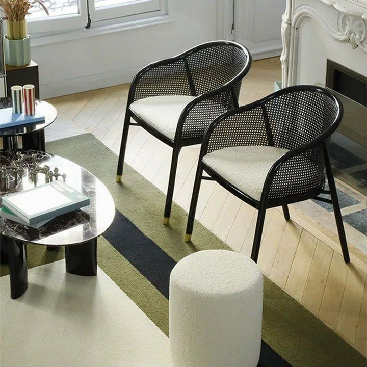KHERCI Mid-Century Rattan Dining Chair