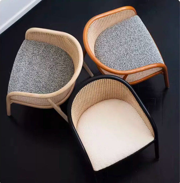 KHERCI Mid-Century Rattan Dining Chair