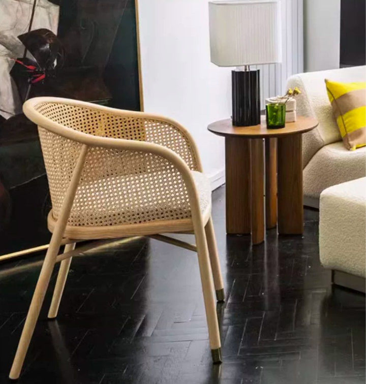 KHERCI Mid-Century Rattan Dining Chair