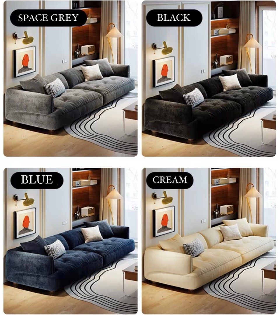 RAVELLI Modern Velvet Sofa