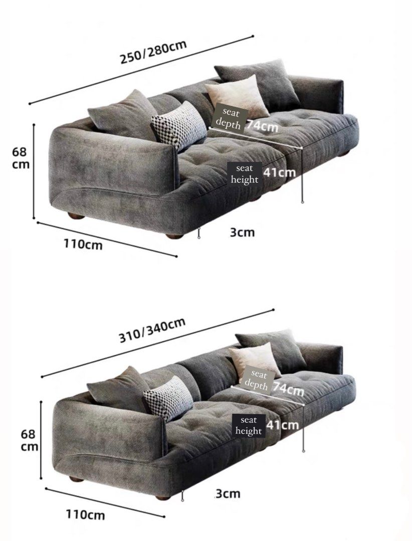 RAVELLI Modern Velvet Sofa