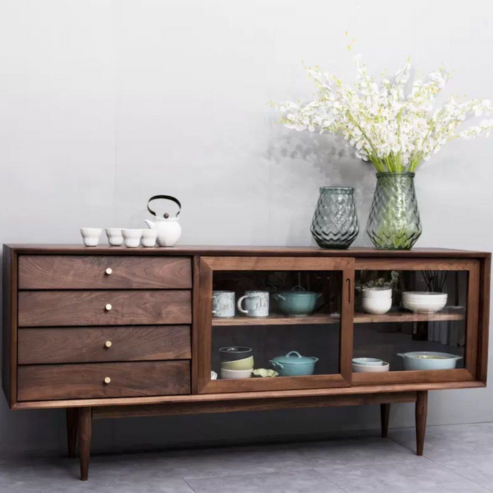 MEUNA Modern Walnut Sideboard