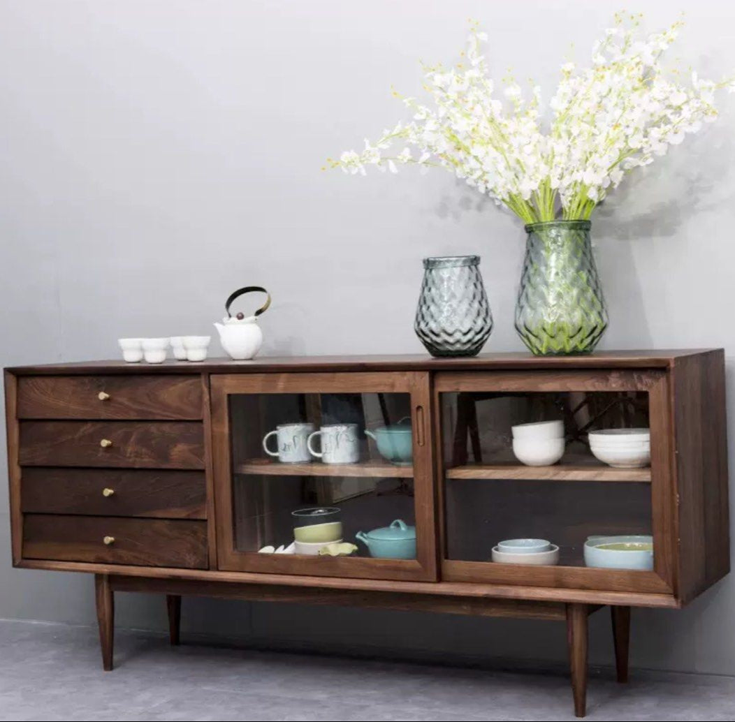 MEUNA Modern Walnut Sideboard