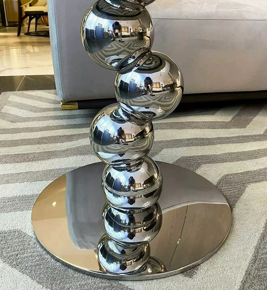 LEMAN Modern Marble Round Side Table