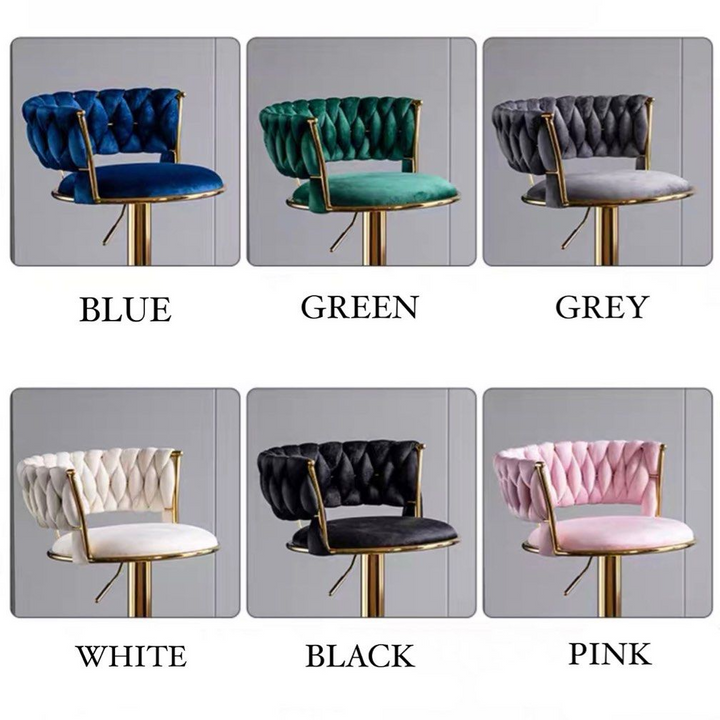 RENEE Modern Velvet Bar Stool