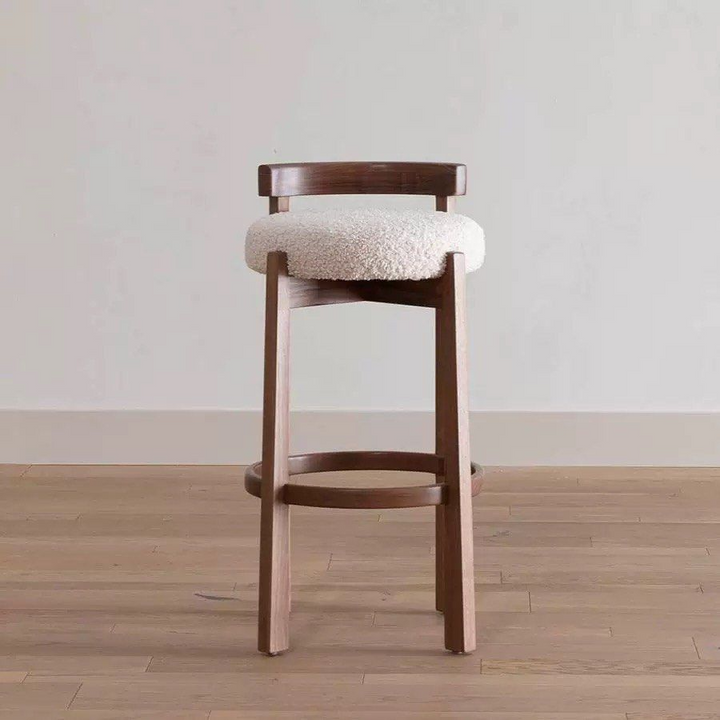 KIDEN Modern Solid Wood Bar Stool